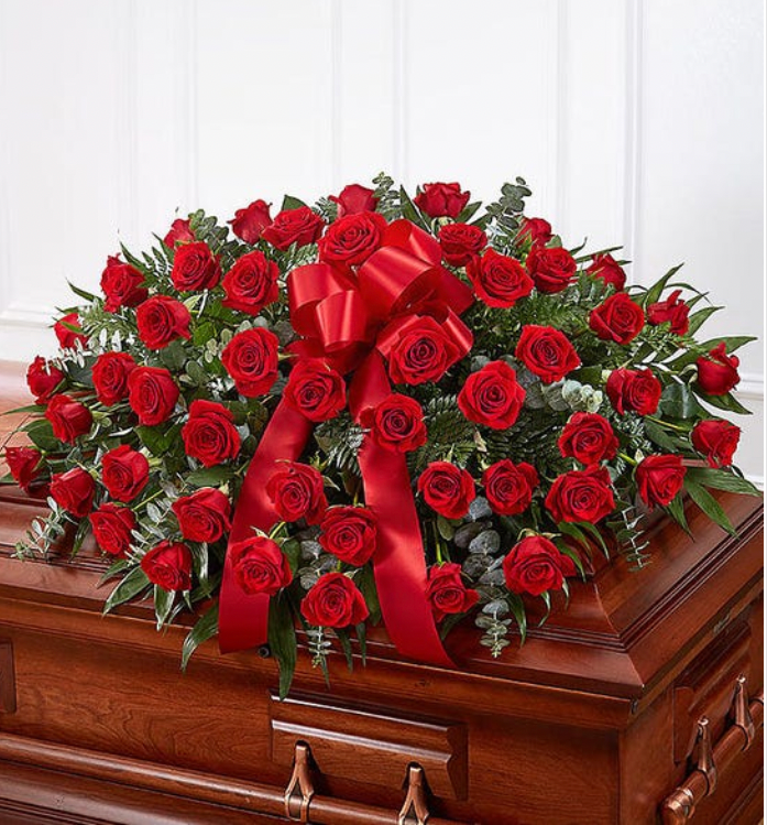 Cofre de rosas rojas