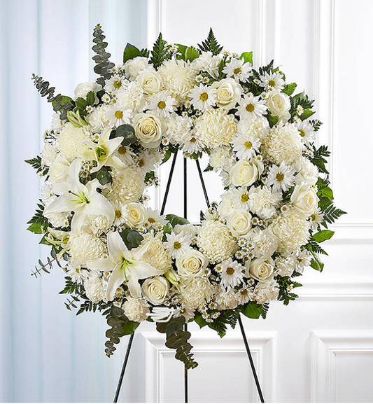 White Standing Wreath